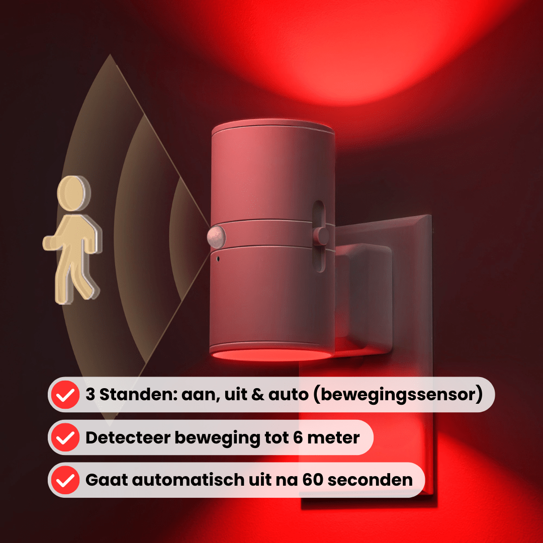 Roodlichtlamp met Sensor - Alinastore