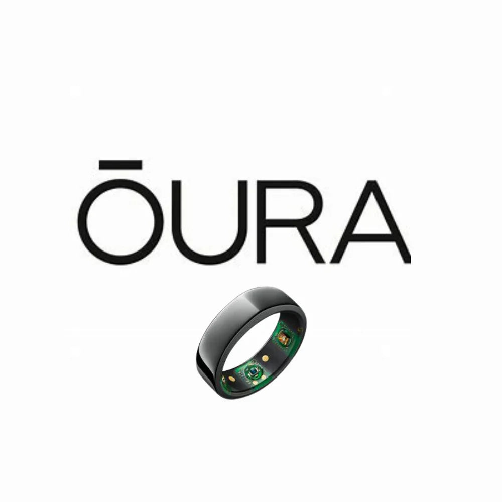 Oura ring logo met zwarte ring