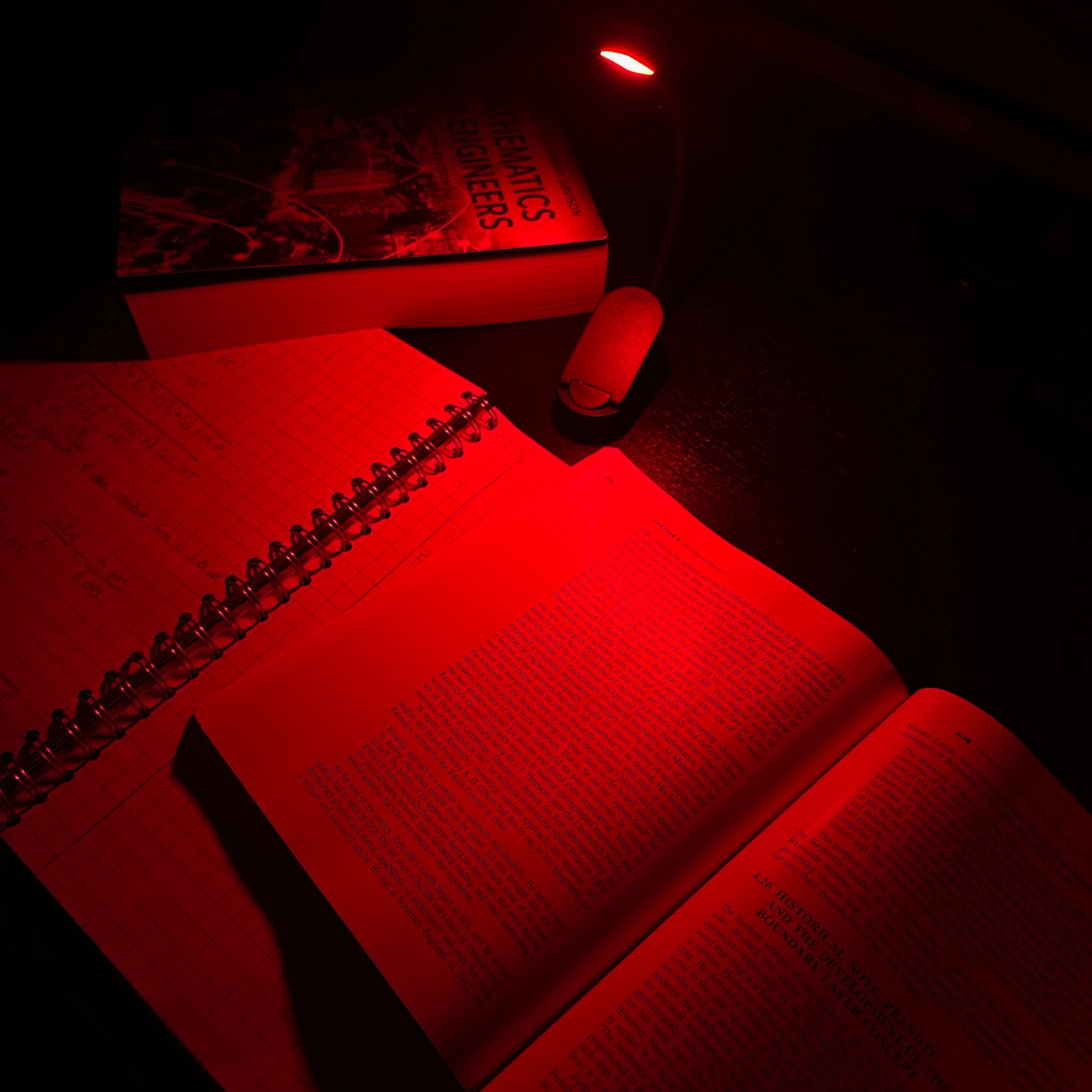 Alina Rood Licht Lamp (met verstelbare klem)