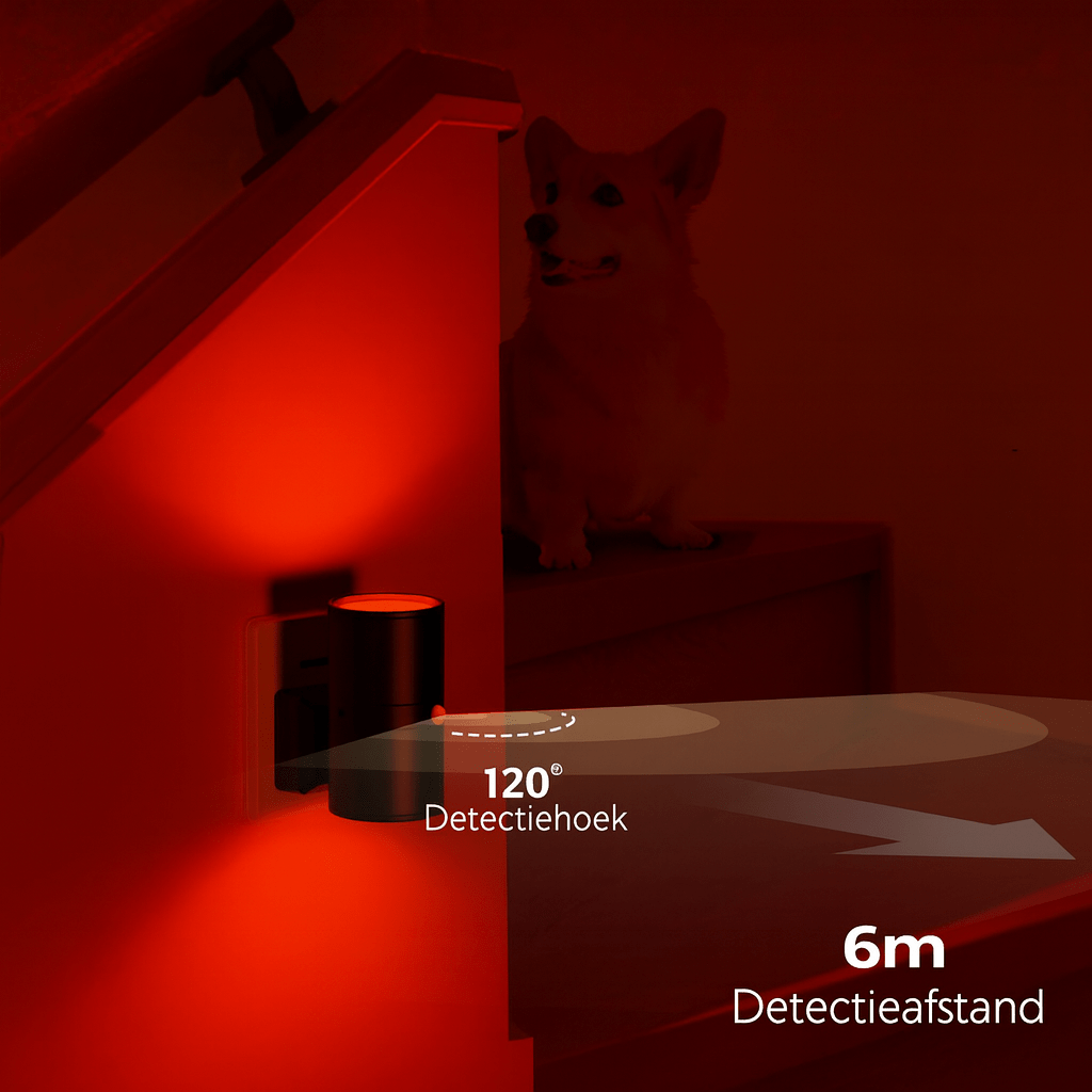 Roodlicht Sensorlamp Zwart - Alinastore